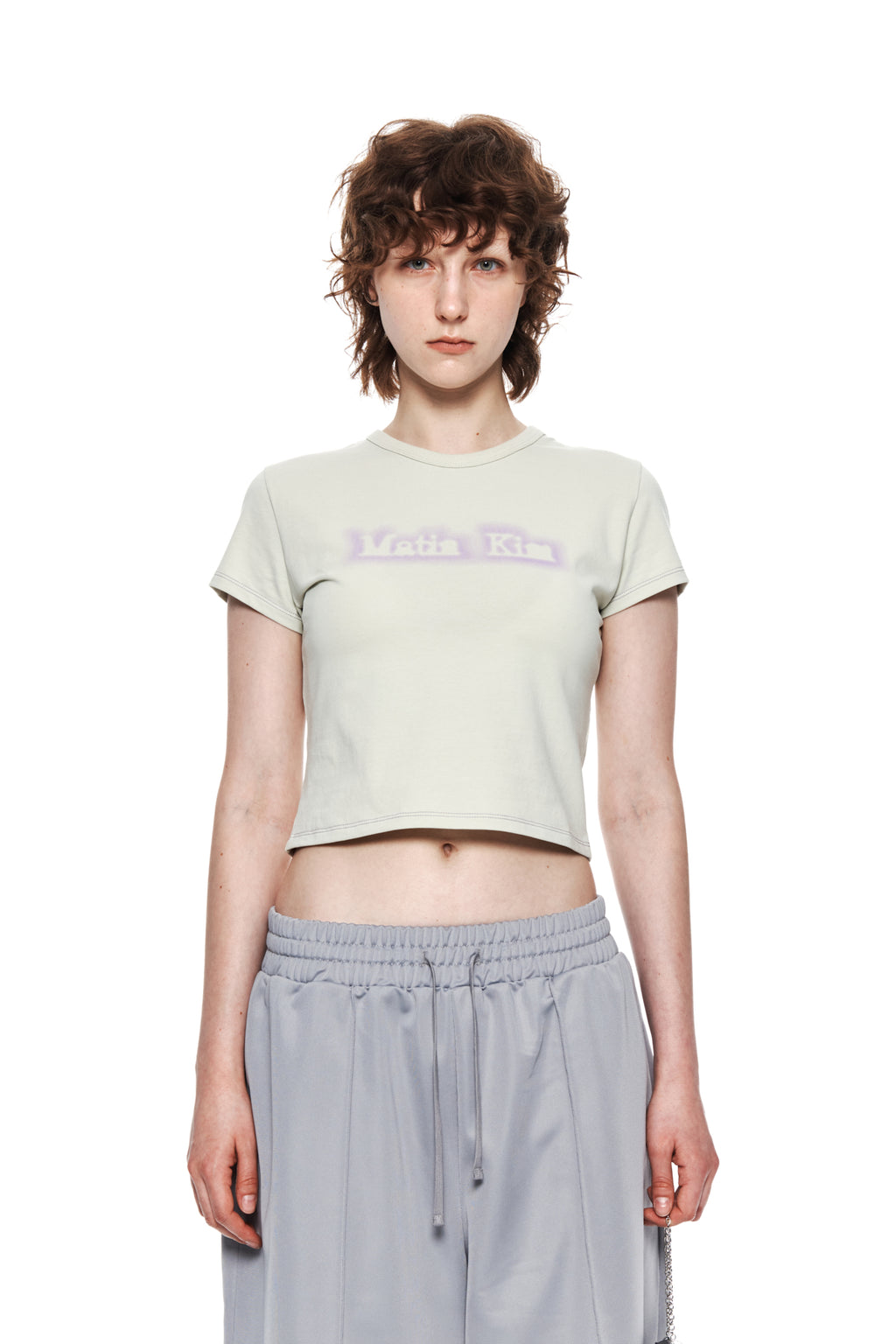 Matin Kim - Matin Shade Logo Crop Top (Light Green) product image 5 | TRAB K-Fashion Australia