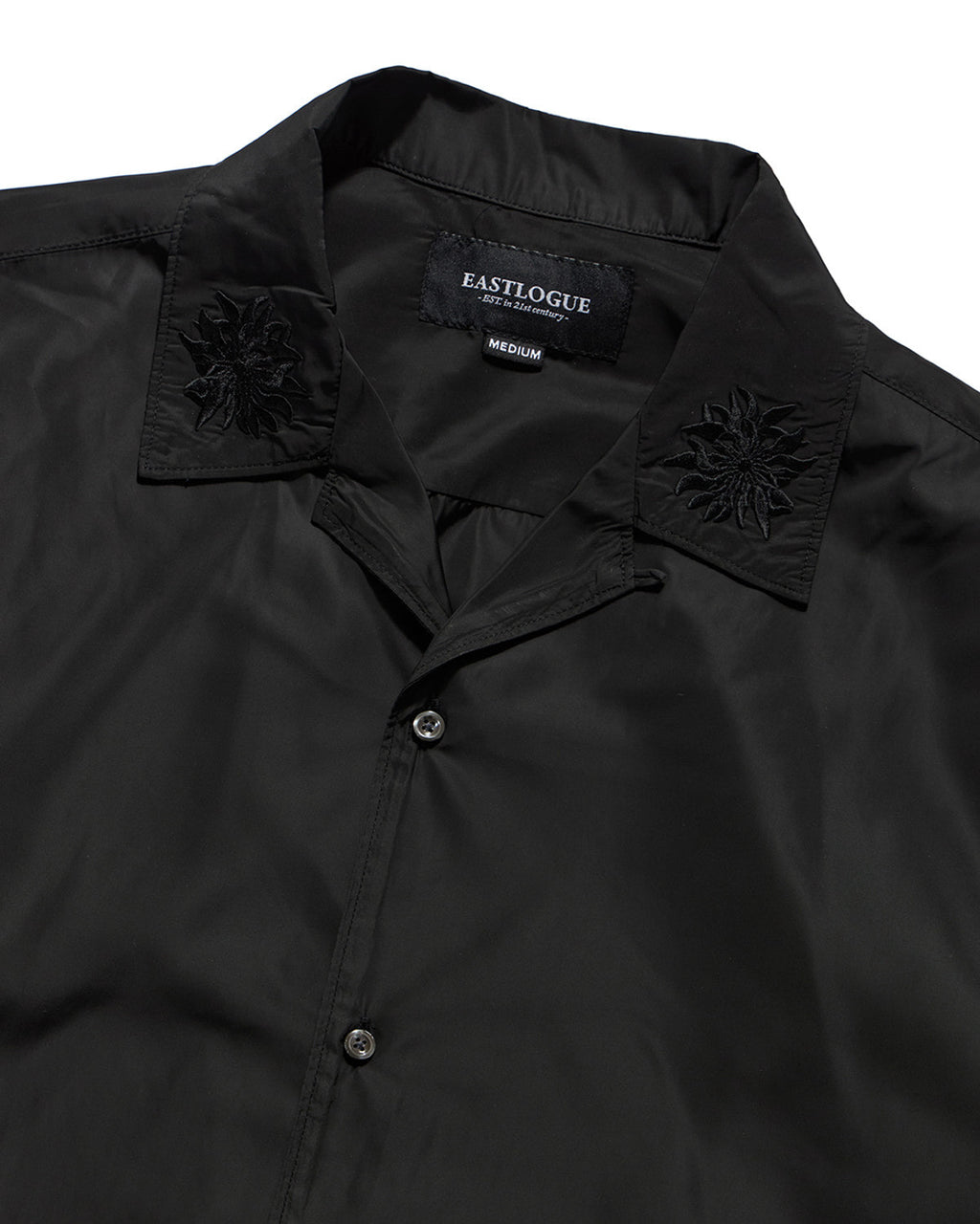 Eastlogue - Breezy Embroidered Half Shirts (Black) product image 7 | TRAB K-Fashion Australia