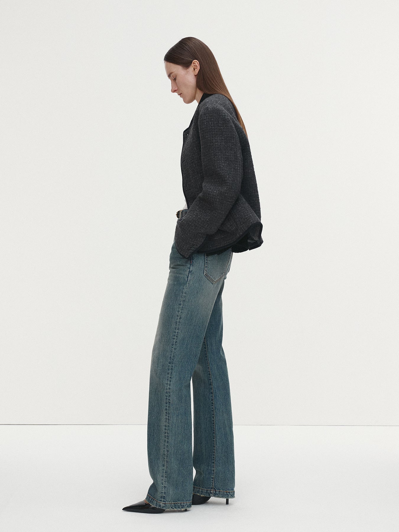Tonywack - Wool Tweed Blouson Jacket (Dark Grey) product image 3 | TRAB K-Fashion Australia