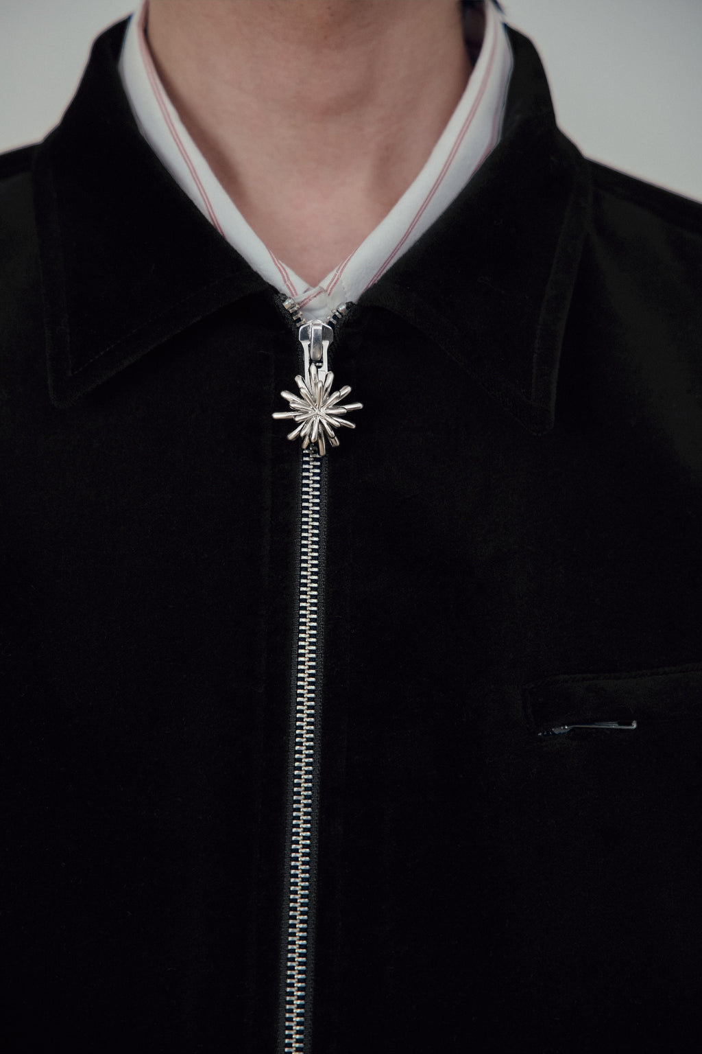 Stu - Velvet Zip Up Jacket Black (With Stamen (Brooch)) product image 16 | TRAB K-Fashion Australia