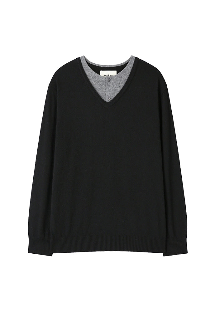 Art if acts - Union Henley (Black/Grey) product image 6 | TRAB K-Fashion Australia