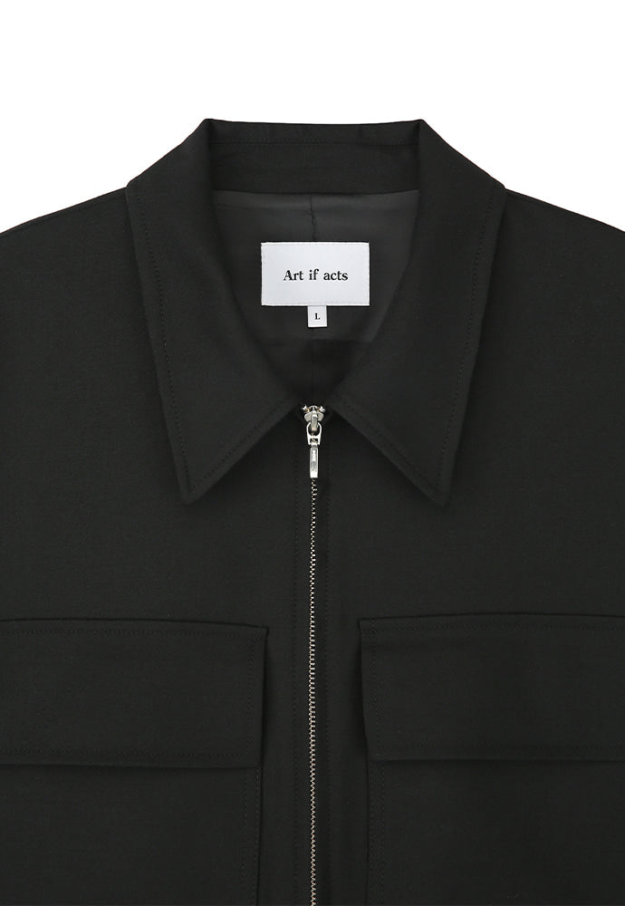 Art if acts - Contrast Wool Blouson (Black) product image 10 | TRAB K-Fashion Australia