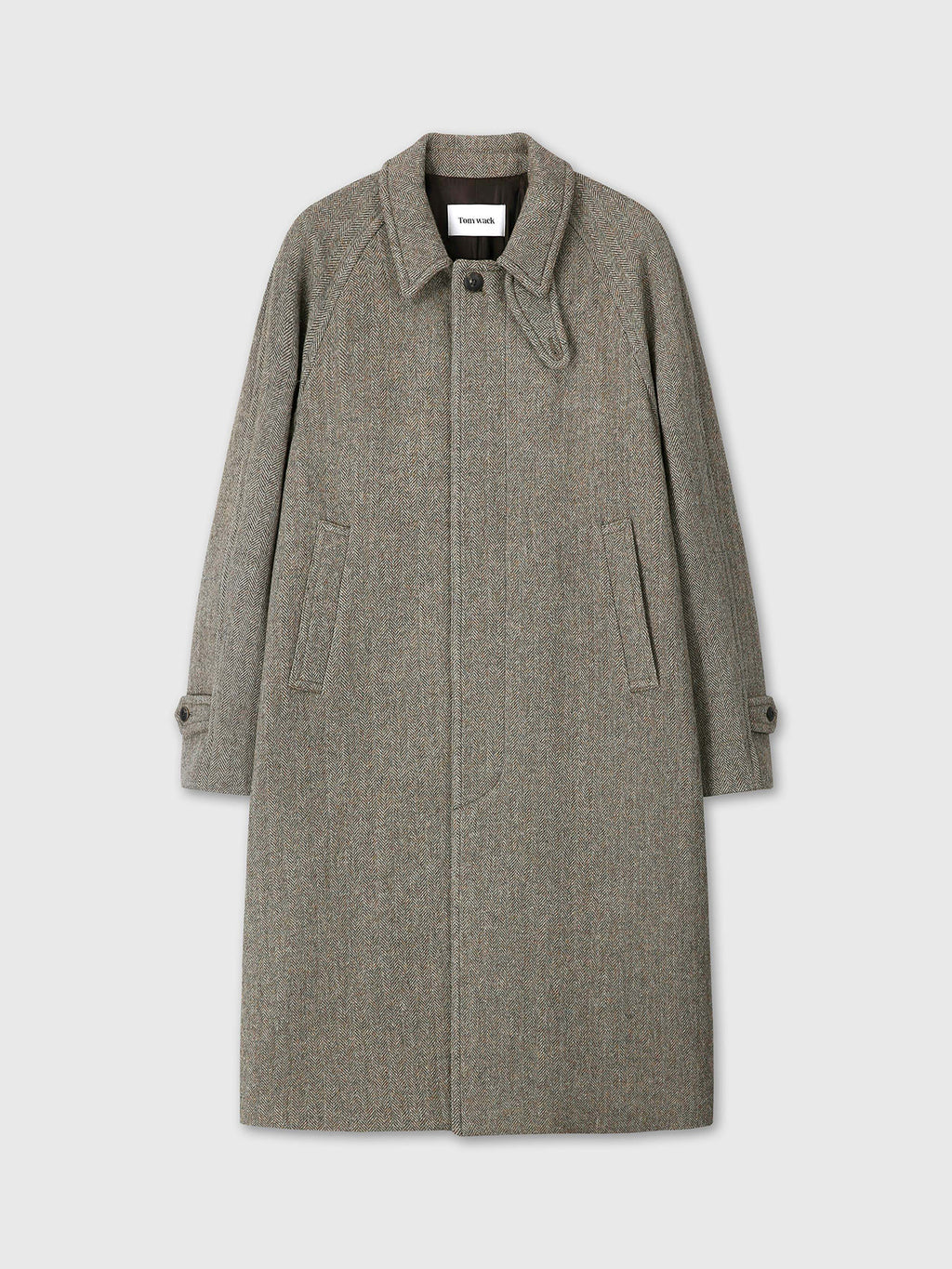 Tonywack - Herringbone Wool Raglan Overcoat (Patina Taupe) product image 9 | TRAB K-Fashion Australia
