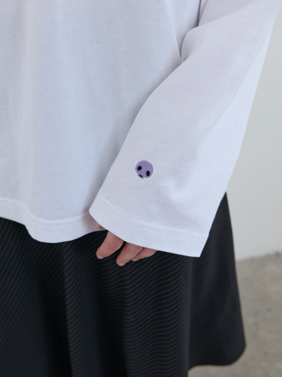 Kijun - Baddie Kuromi Long Sleeve Tee (Off-White) product image 7 | TRAB K-Fashion Australia