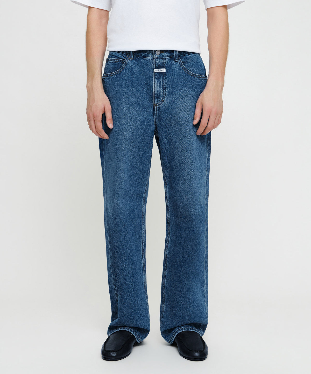 Marithe & Francois Girbaud - [Pre-order – Ships 30 Sep] Semi-wide Denim Pants (Blue) product image 1 | TRAB K-Fashion Australia