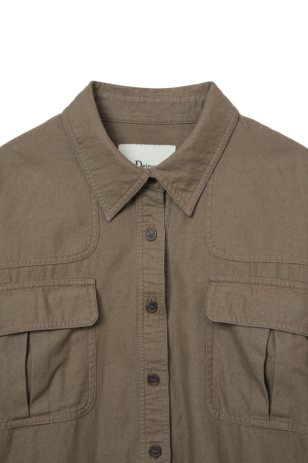 Deinet - Frayed Cotton Shirt (Brown) product image 3 | TRAB K-Fashion Australia
