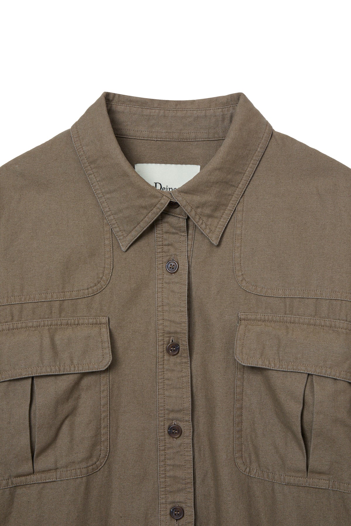 Deinet - Frayed Cotton Shirt (Brown) product image 3 | TRAB K-Fashion Australia