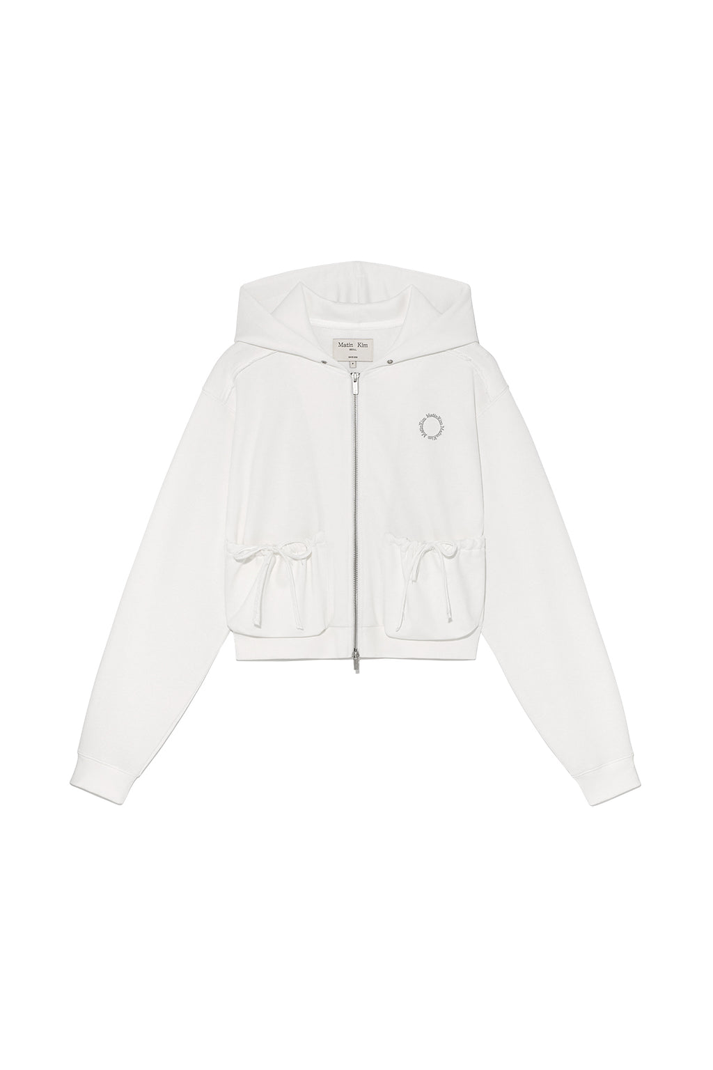 Matin Kim - Volume Pocket Crop Hoody Zip Up (Light Blue) product image 16 | TRAB K-Fashion Australia