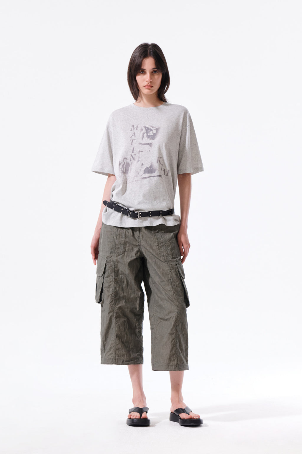 Matin Kim - Portrait Graffiti Logo Top (Light Grey) product image 9 | TRAB K-Fashion Australia