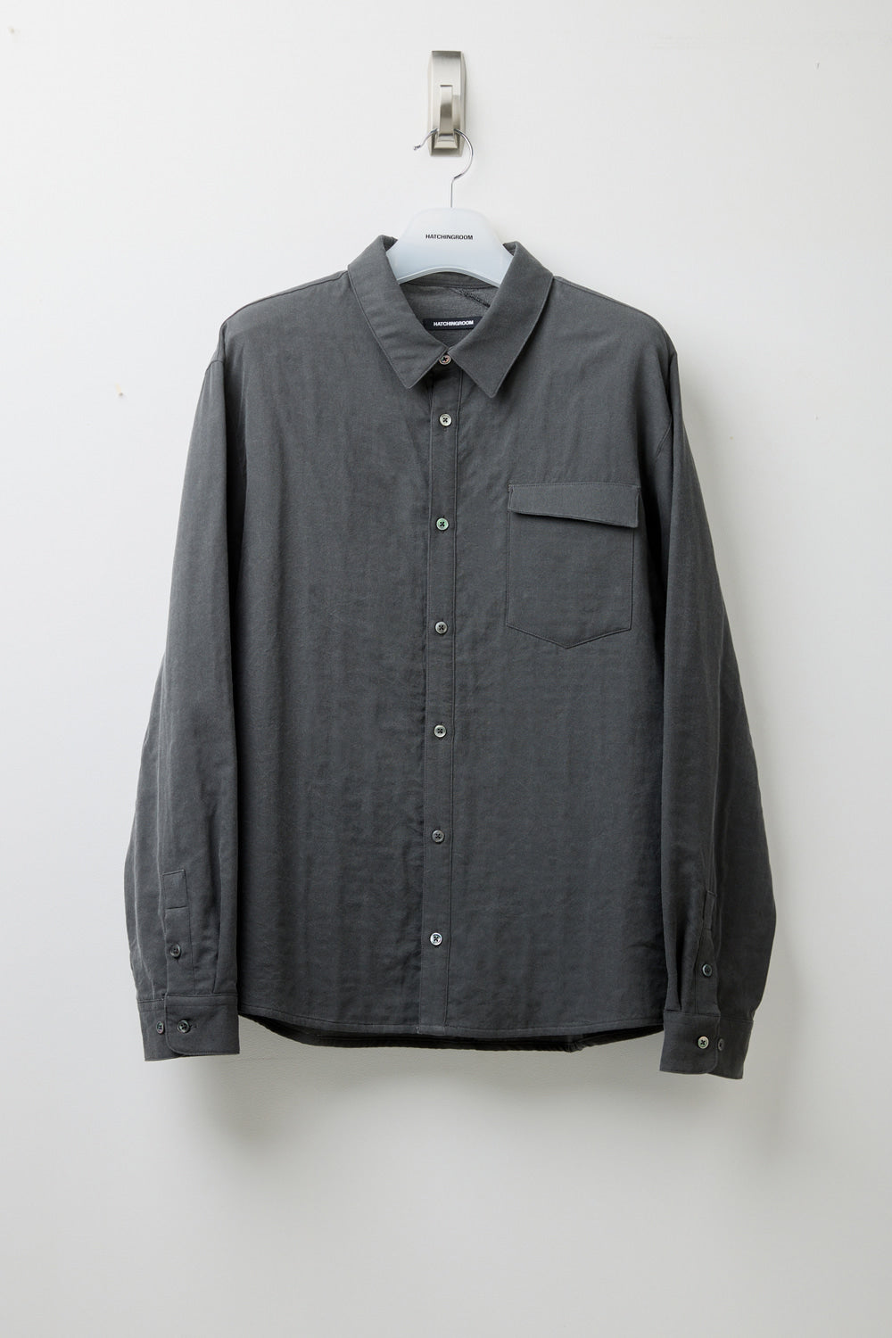 Hatchingroom - Curved Shirt (Dyed Charcoal) product image 1 | TRAB K-Fashion Australia