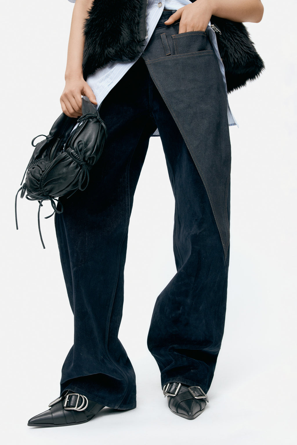 Andersson Bell - Zoe Wrap Pants (Blue) product image 5 | TRAB K-Fashion Australia
