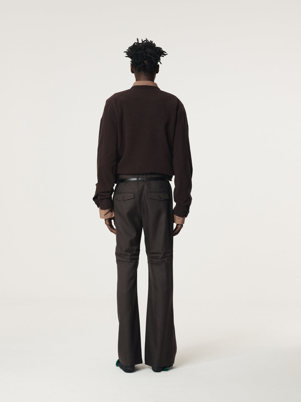 Recto - Shirt Cuffs Detail Knit Top (Dark Burgundy) product image 4 | TRAB K-Fashion Australia