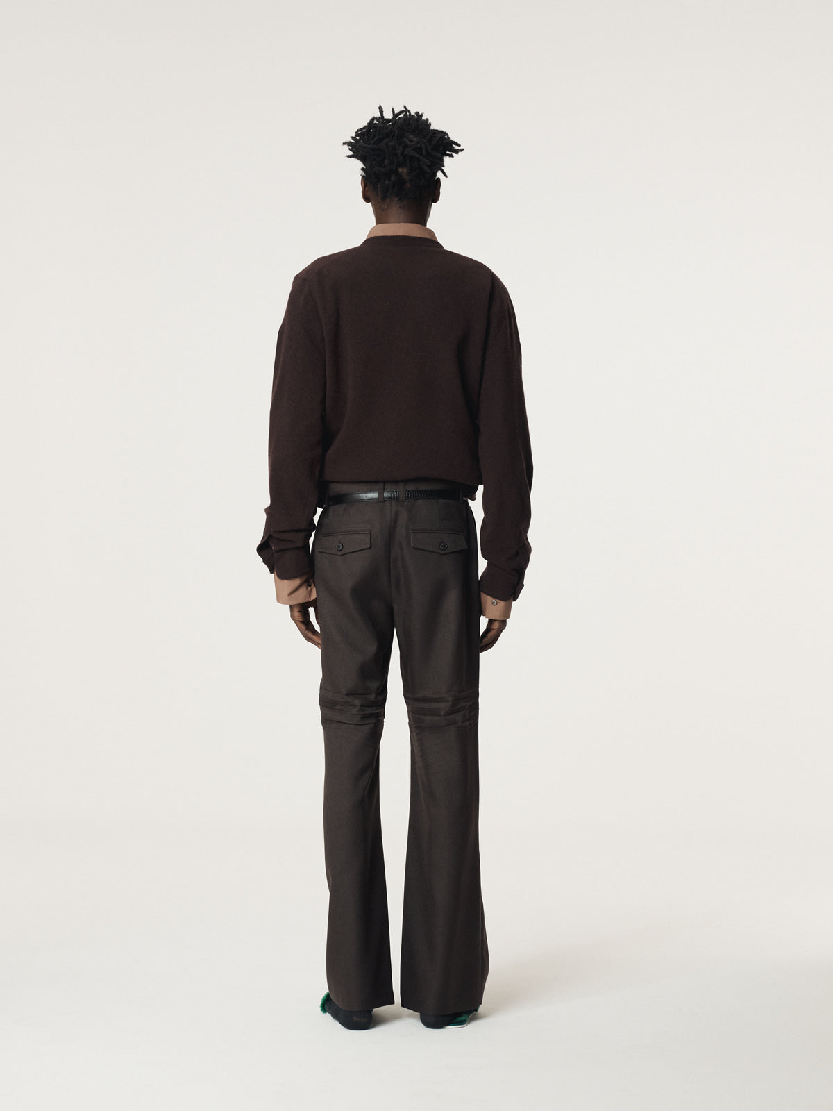 Recto - Shirt Cuffs Detail Knit Top (Dark Burgundy) product image 4 | TRAB K-Fashion Australia