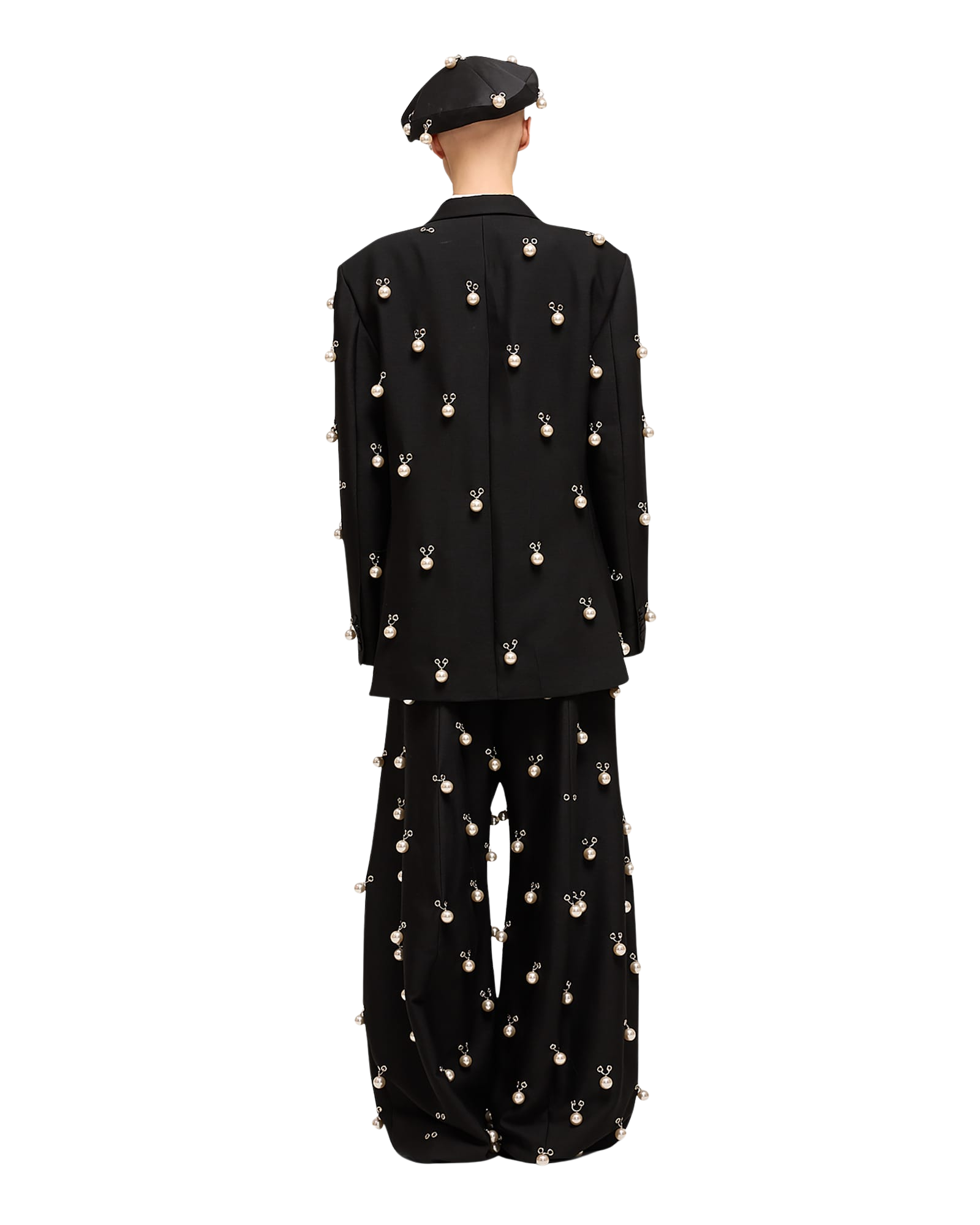 Kimhe Kim - Pearl Embellished Wool Silk Tuxedo Jacket (Black) product image 7 | TRAB K-Fashion Australia