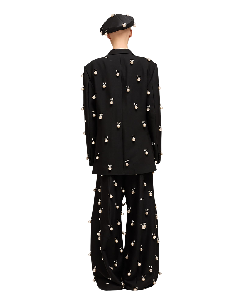 Kimhe Kim - Pearl Embellished Wool-Silk Balloon Trousers (Black) product image 6 | TRAB K-Fashion Australia