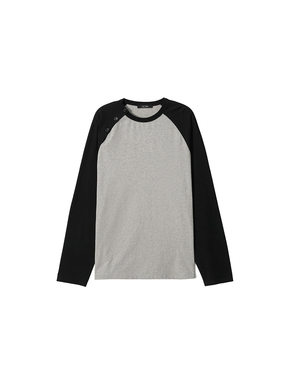 Kijun - Button Open Raglan Tee (Black) product image 8 | TRAB K-Fashion Australia