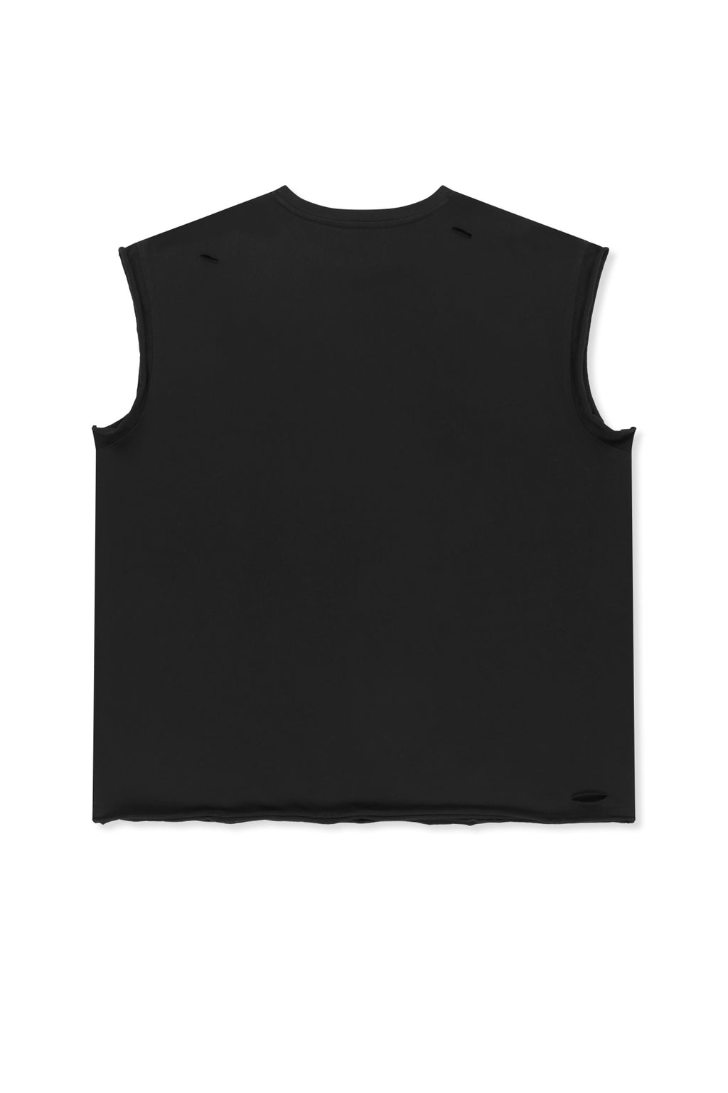 Matin Kim - Raw Edge Cut Out Sleeveless Top (Black) product image 2 | TRAB K-Fashion Australia