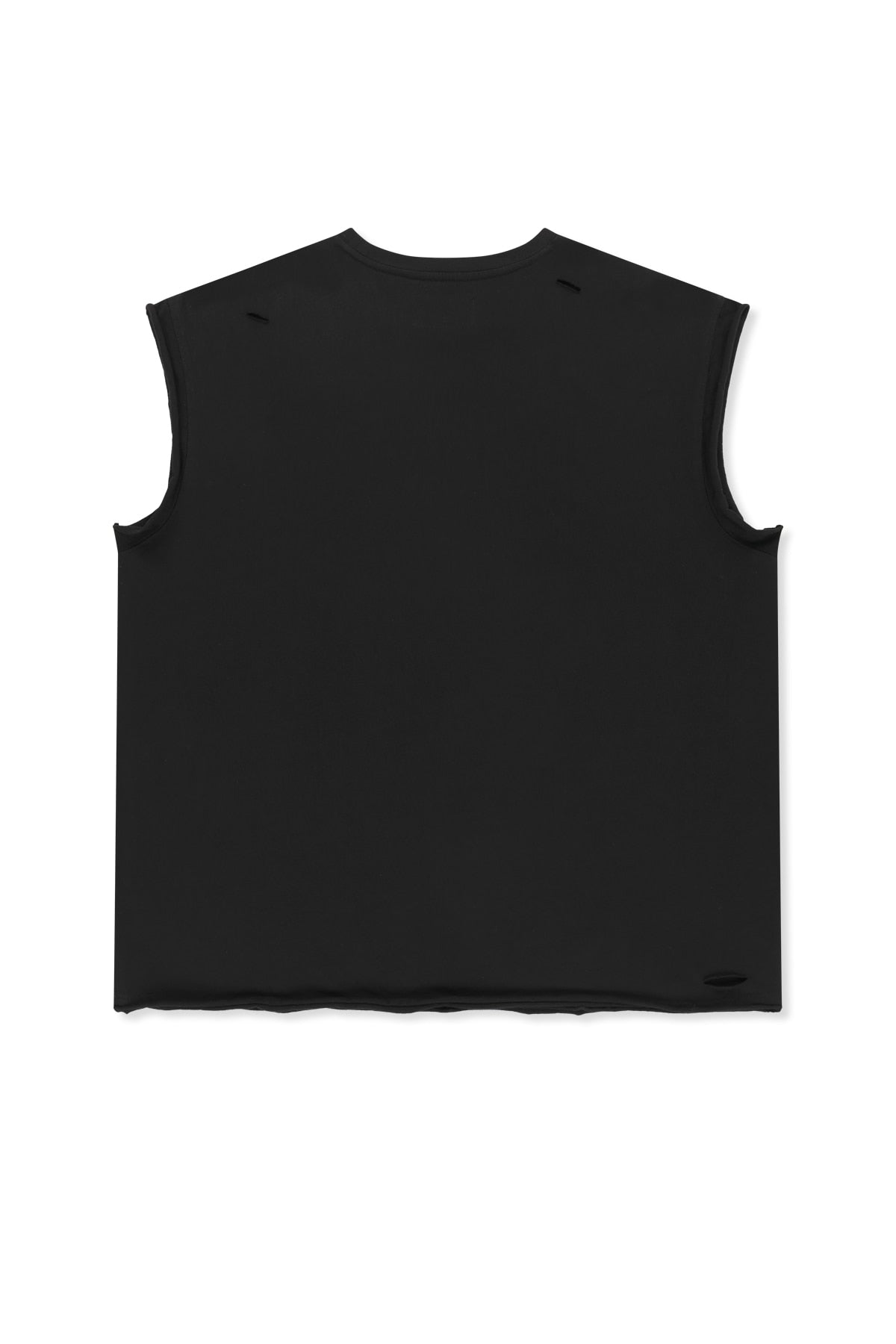 Matin Kim - Raw Edge Cut Out Sleeveless Top (Black) product image 2 | TRAB K-Fashion Australia