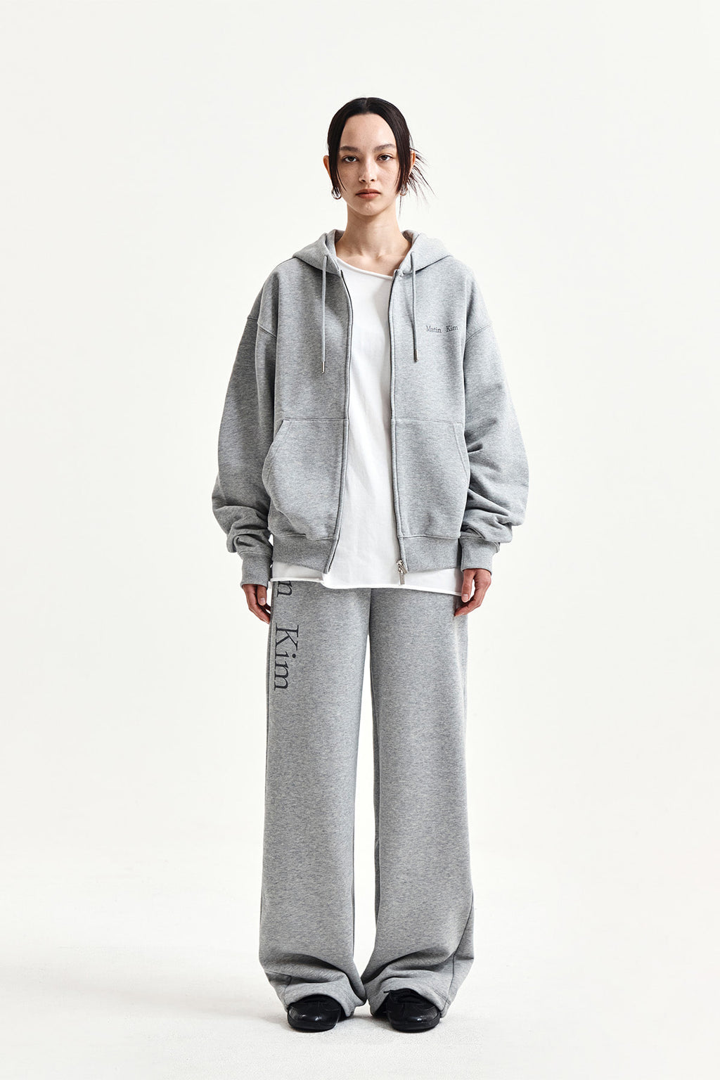 Matin Kim - Essential Logo Sweatpants (Grey) product image 15 | TRAB K-Fashion Australia