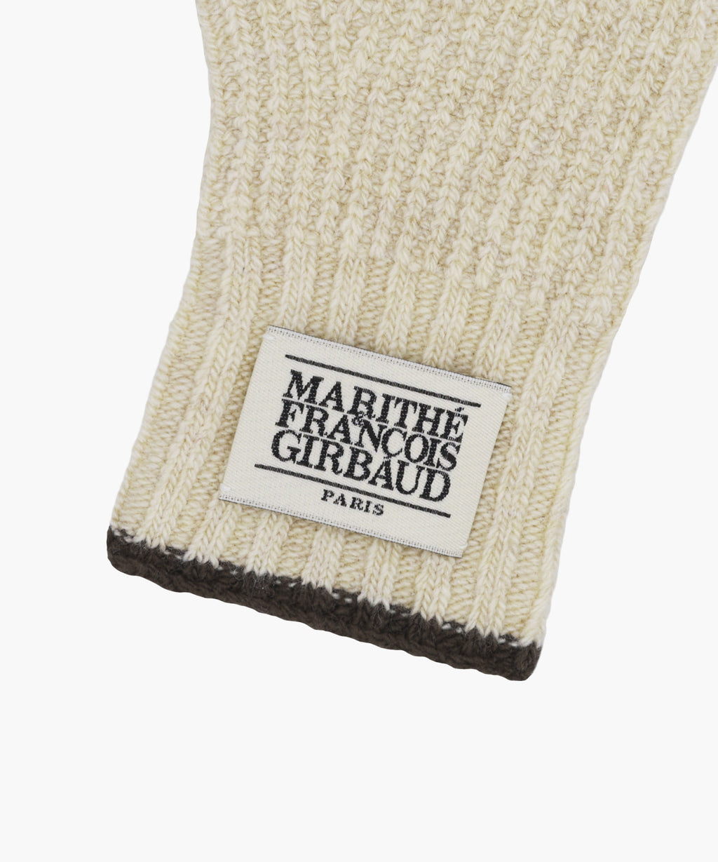 Marithe & Francois Girbaud - Classic Logo Knit Glove (Light Beige) product image 5 | TRAB K-Fashion Australia