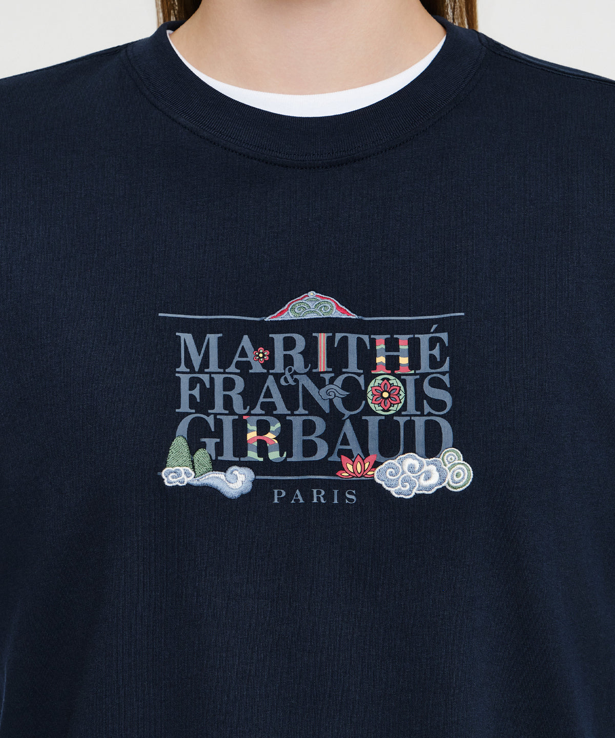 Marithe & Francois Girbaud - [Pre-order – Ships 21 Sep] Seoul Exclusive Classic Logo Tee (Navy) product image 4 | TRAB K-Fashion Australia