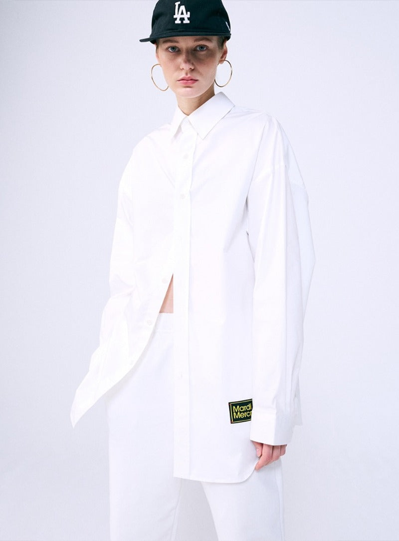 Mardi Mercredi - Oversized Shirt Nouveau Label (White) product image 1 | TRAB K-Fashion Australia