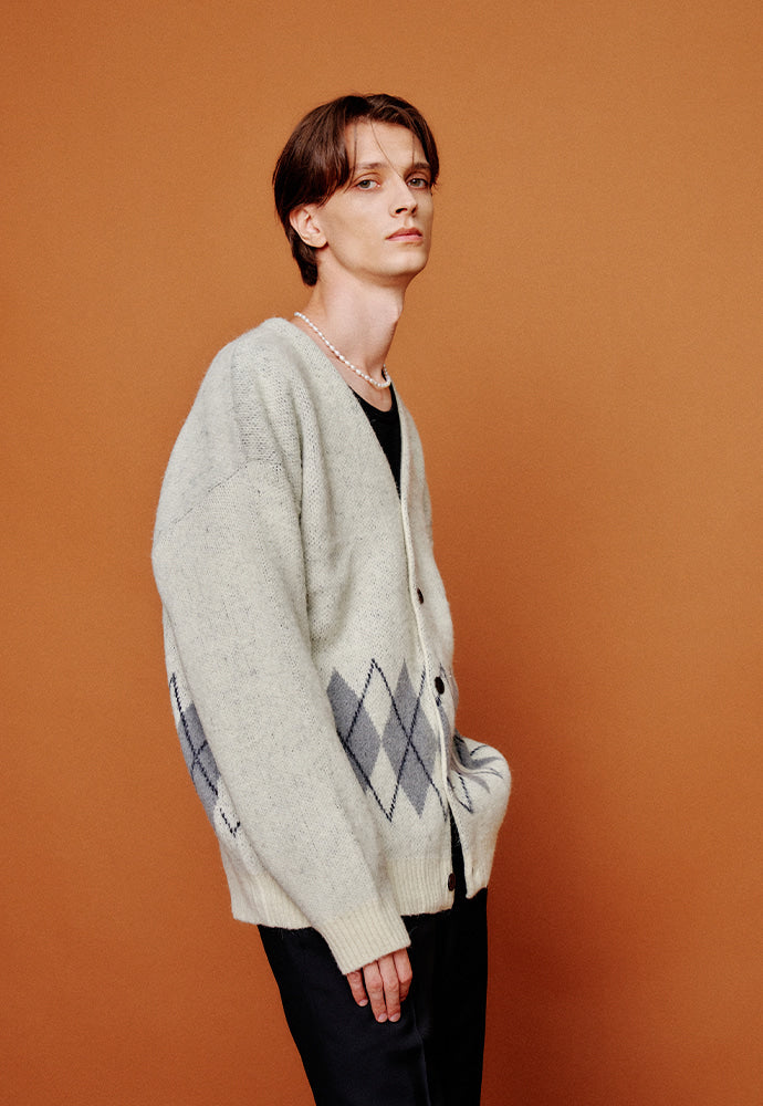 Tonywack - Stiff Mohair Cardigan (Ecru) product image 2 | TRAB K-Fashion Australia