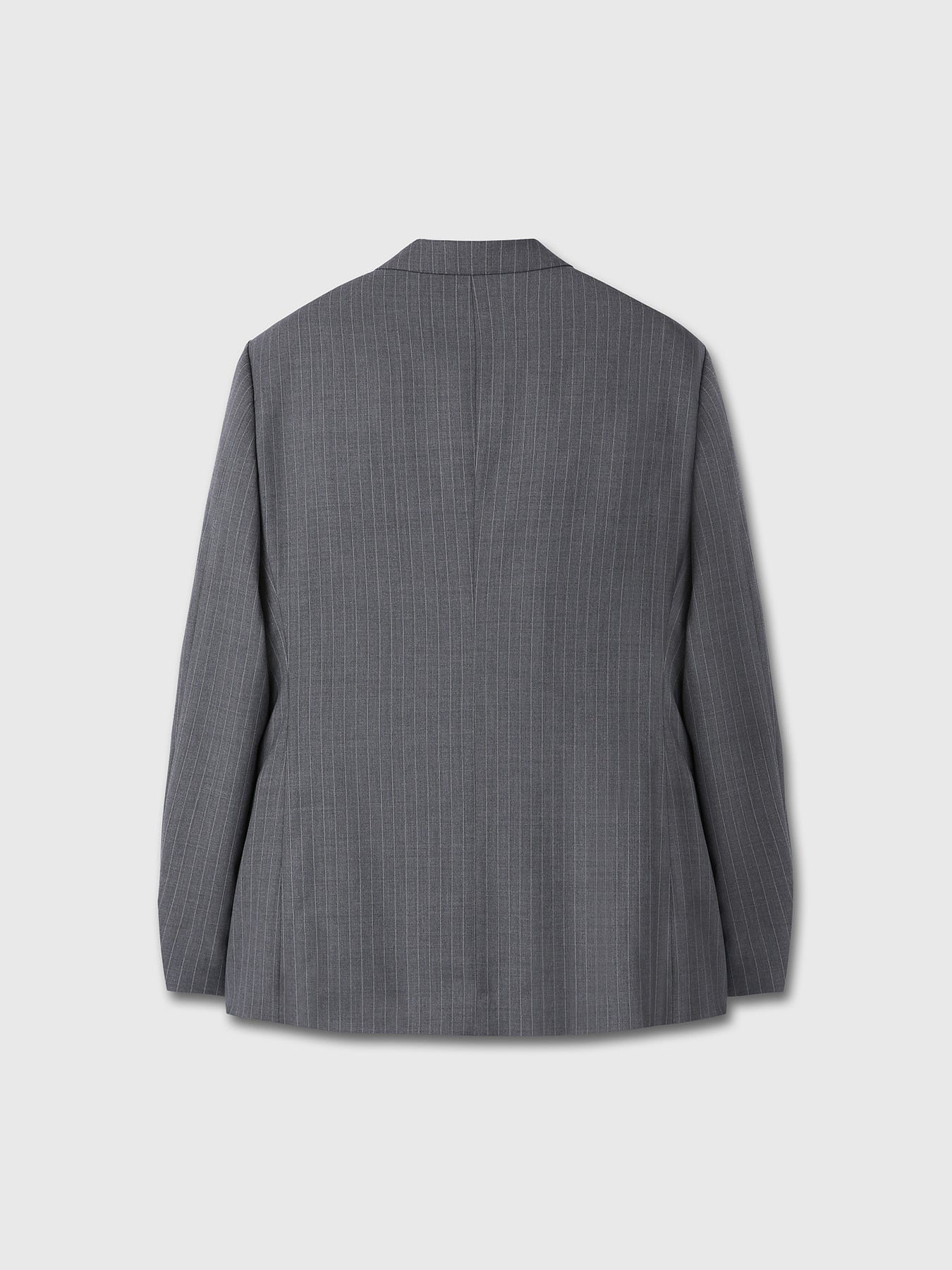Tonywack - Striped Wool Double-Breasted Tailored Jacket (Grey Stripe) product image 10 | TRAB K-Fashion Australia