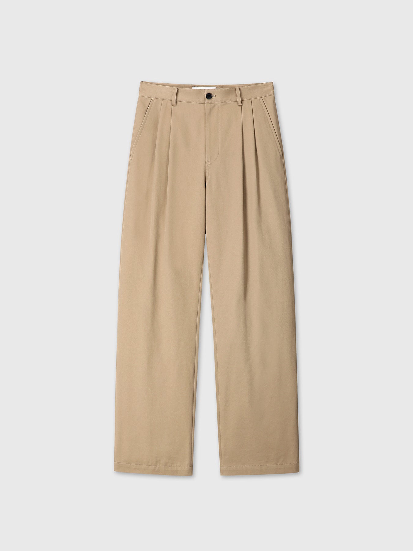 Tonywack - Cotton Drill Pleated Chino Pants (Beige) product image 8 | TRAB K-Fashion Australia