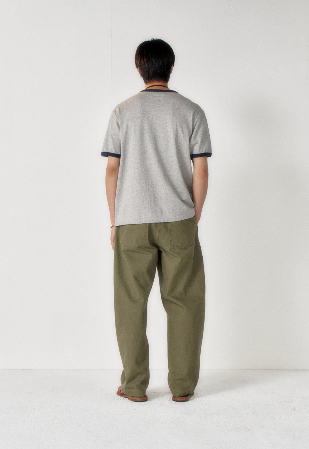 Art if acts - Slub Ringer Tee (Melange Grey/Navy) product image 3 | TRAB K-Fashion Australia