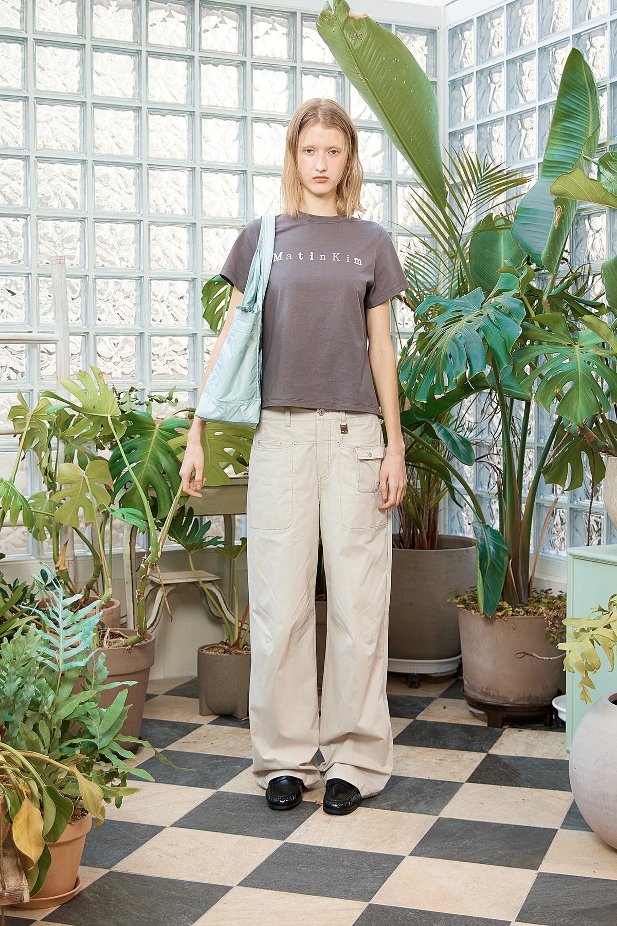 Matin Kim - Snap Pocket Point Fatigue Pants (Grey) product image 12 | TRAB K-Fashion Australia