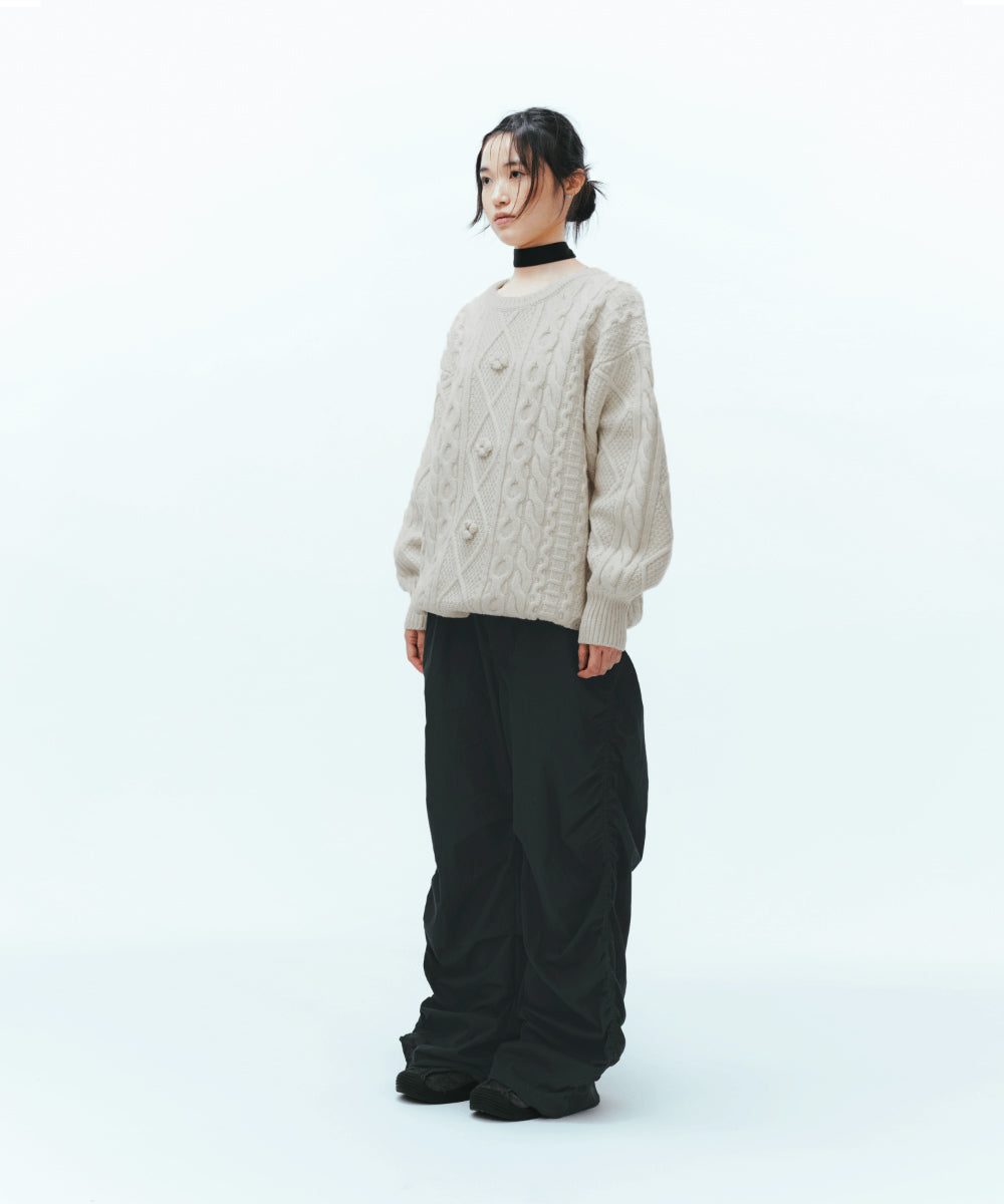 Coyseio - Pompom Cable Knit (Ivory) product image 4 | TRAB K-Fashion Australia