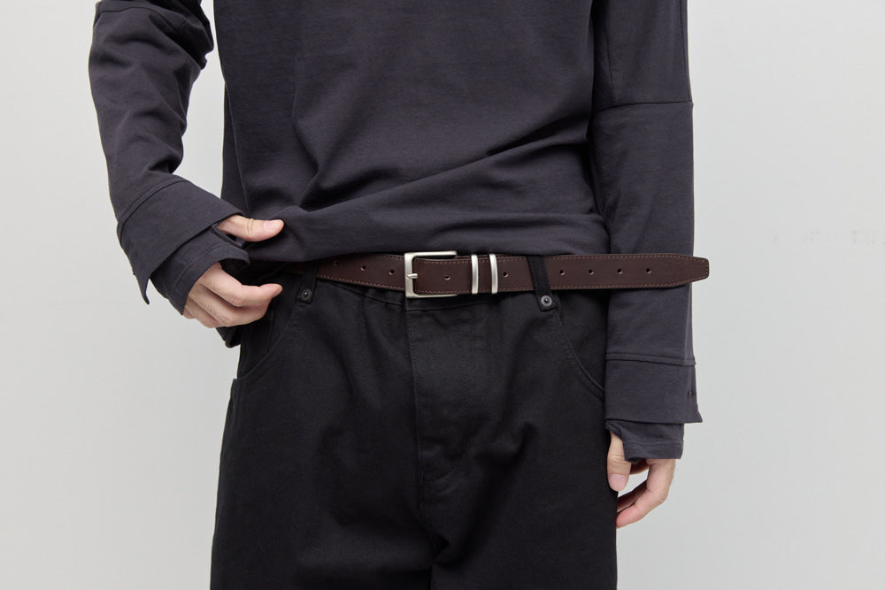 Hatchingroom - Fluid Leather Belt (Dark Brown) product image 8 | TRAB K-Fashion Australia