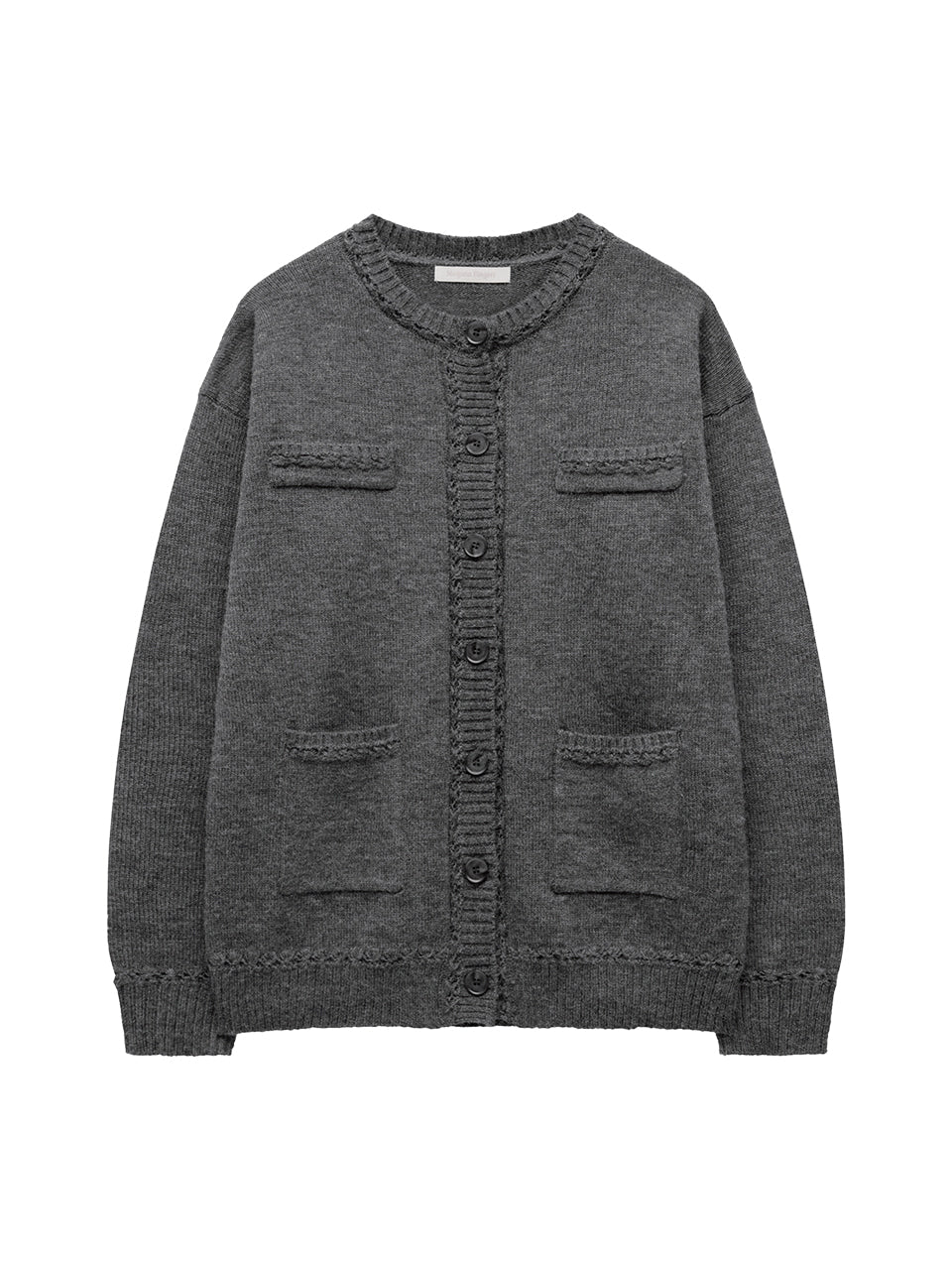 Margarin Fingers - Pocket Loose Cardigan (Charcoal) product image 2 | TRAB K-Fashion Australia