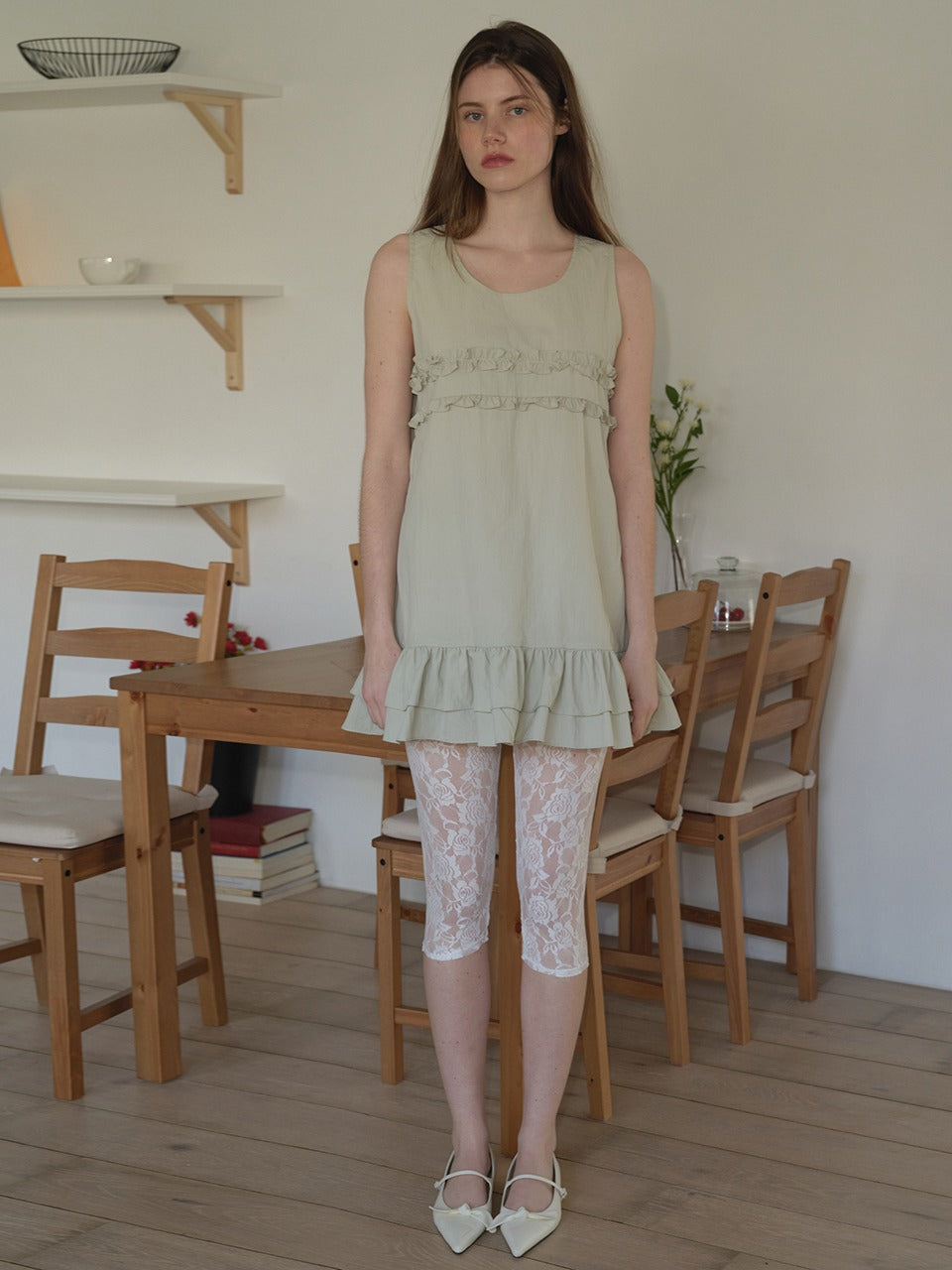 Margarin Fingers - Mixed Frill Mini One Piece (Mint) product image 1 | TRAB K-Fashion Australia