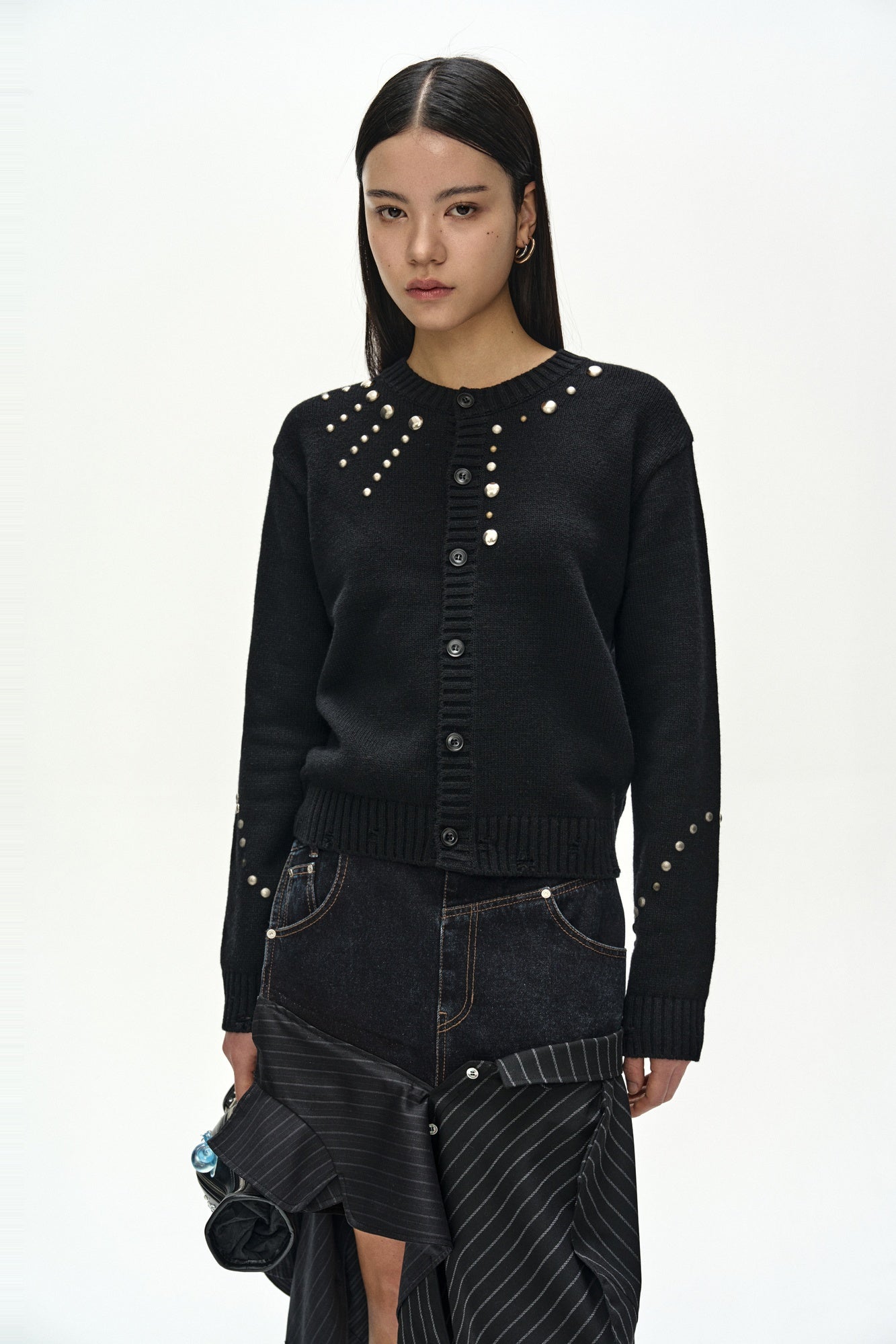 Andersson Bell - Roghen Studded Cardigan (black) (Black) product image 13 | TRAB K-Fashion Australia