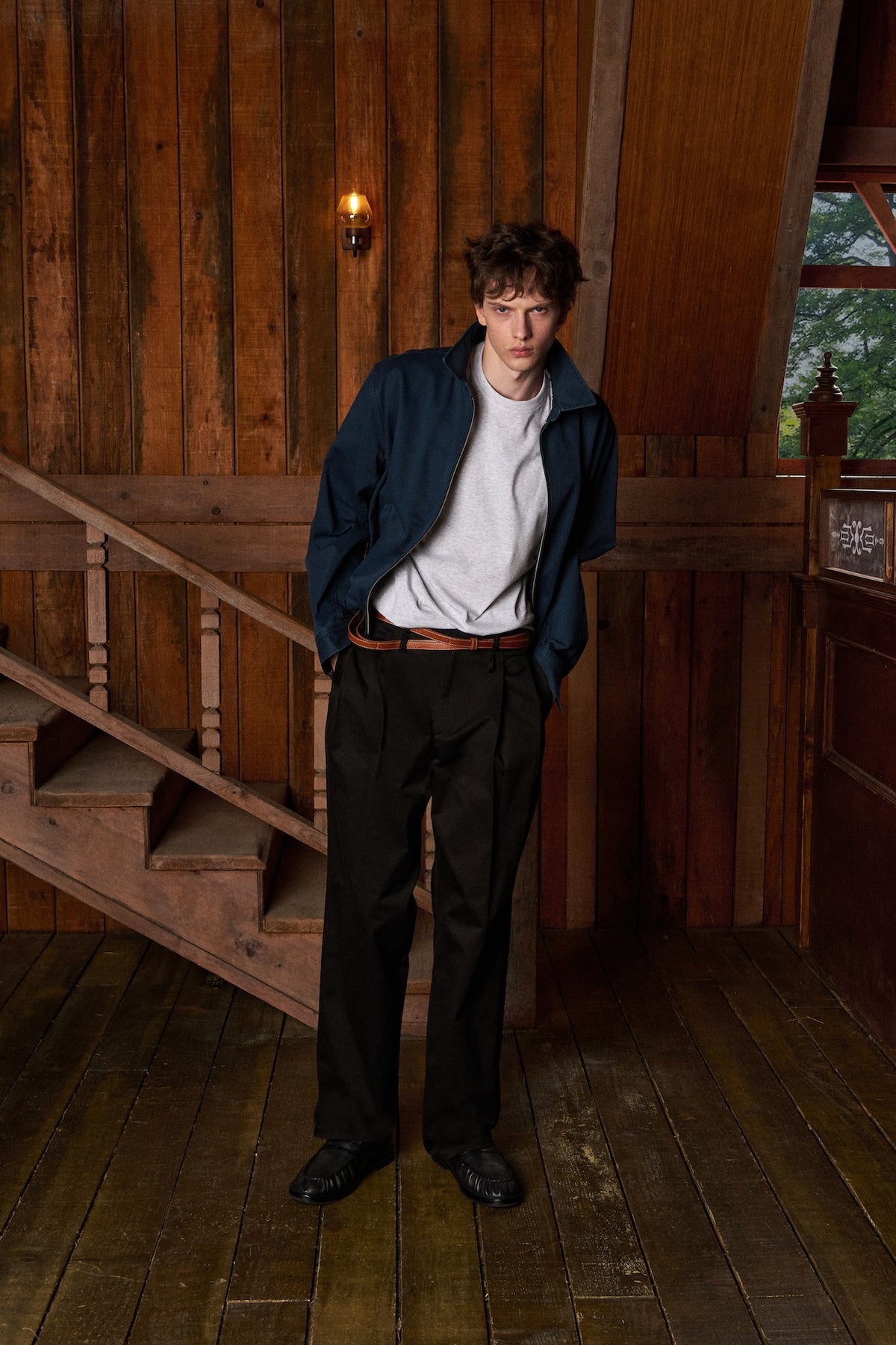 STU - Curved Cuff Jacket (Navy) product image 1 | TRAB K-Fashion Australia