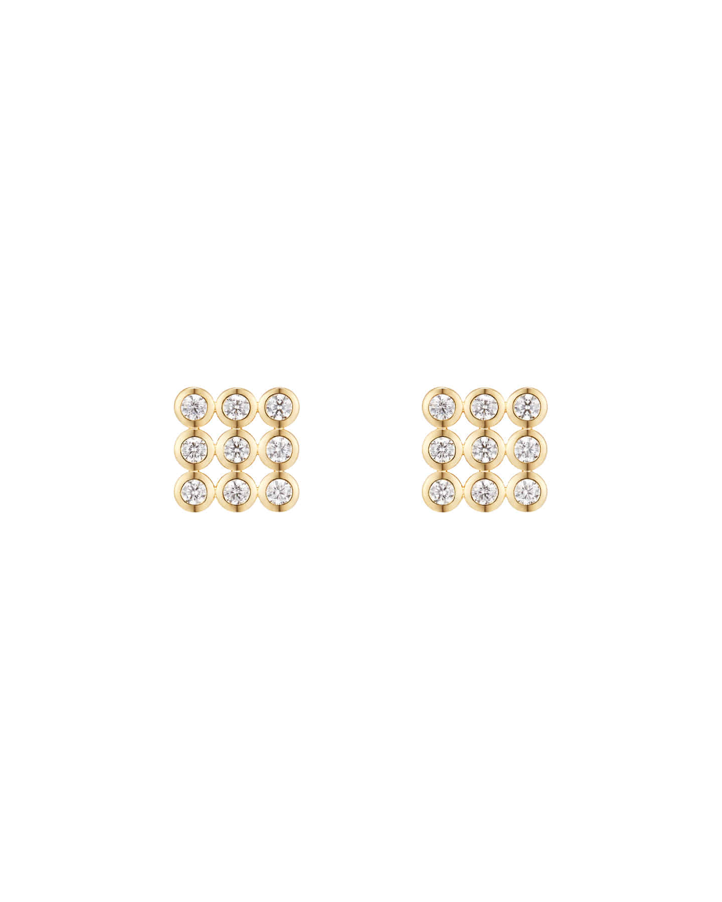 Numbering - Square Cluster Earrings #3325 product image 6 | TRAB K-Fashion Australia