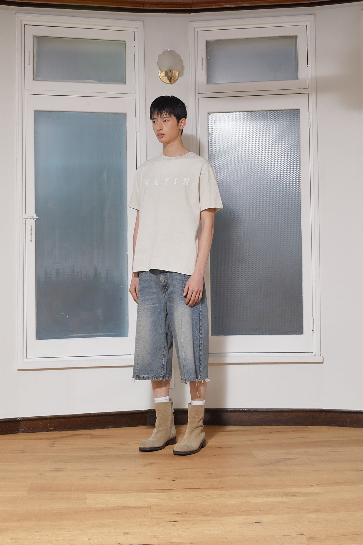 Matin Kim - Dying Point Logo Top (Ivory) product image 6 | TRAB K-Fashion Australia