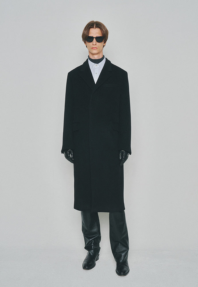 Tonywack - Cashmere Single-Breasted Tailored Coat (Black) product image 1 | TRAB K-Fashion Australia