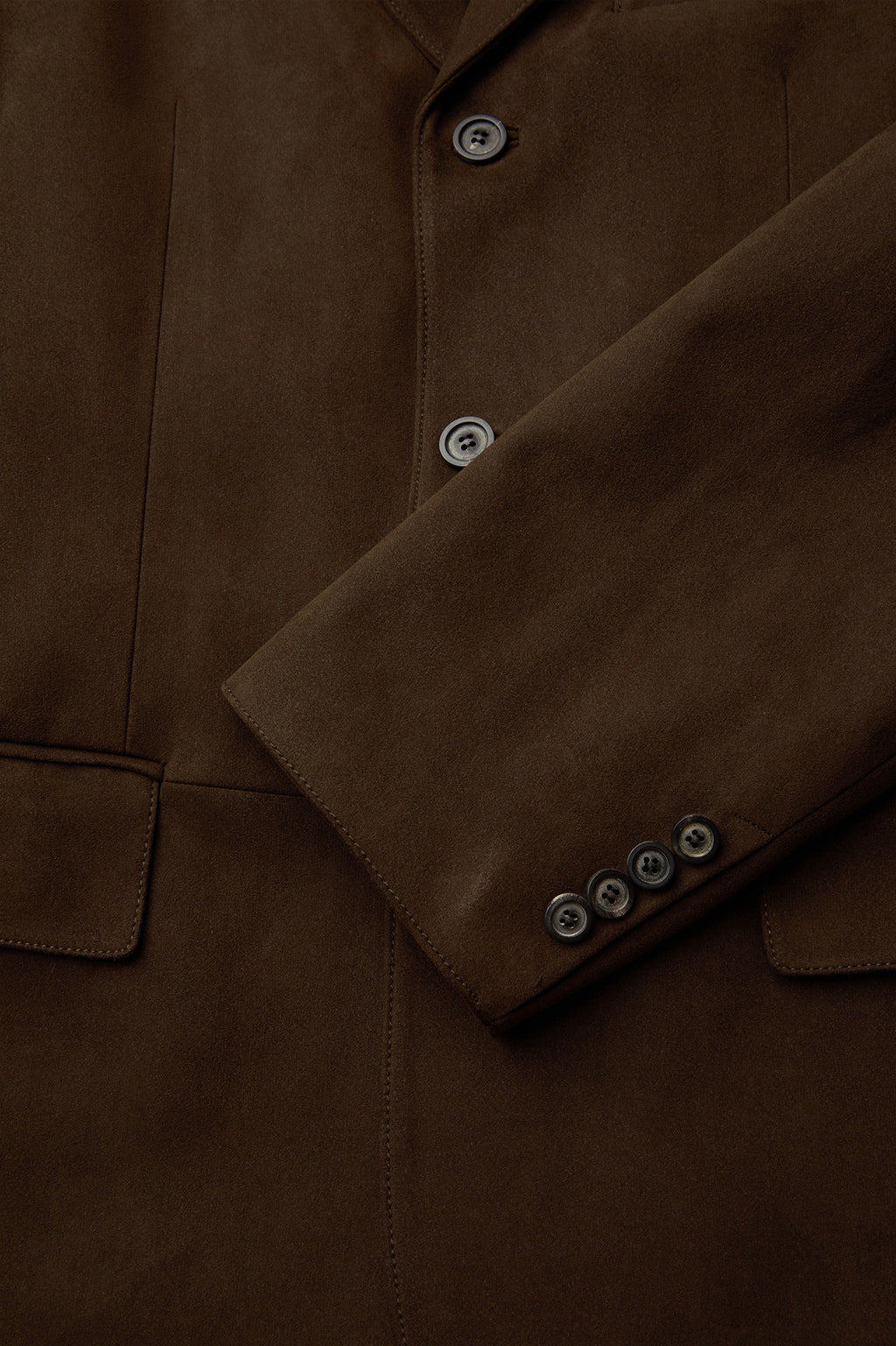 Coor - Fake Suede 3-Button Blazer (Dark Brown) product image 6 | TRAB K-Fashion Australia