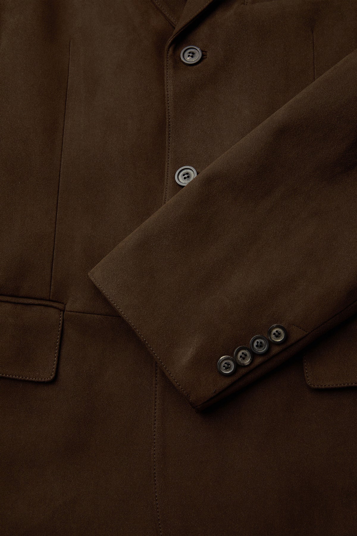 Coor - Fake Suede 3-Button Blazer (Dark Brown) product image 6 | TRAB K-Fashion Australia
