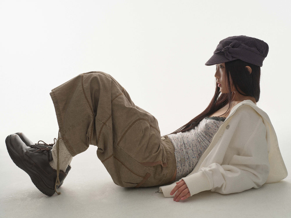 Coyseio - Zigzag Pants (Brown) product image 3 | TRAB K-Fashion Australia