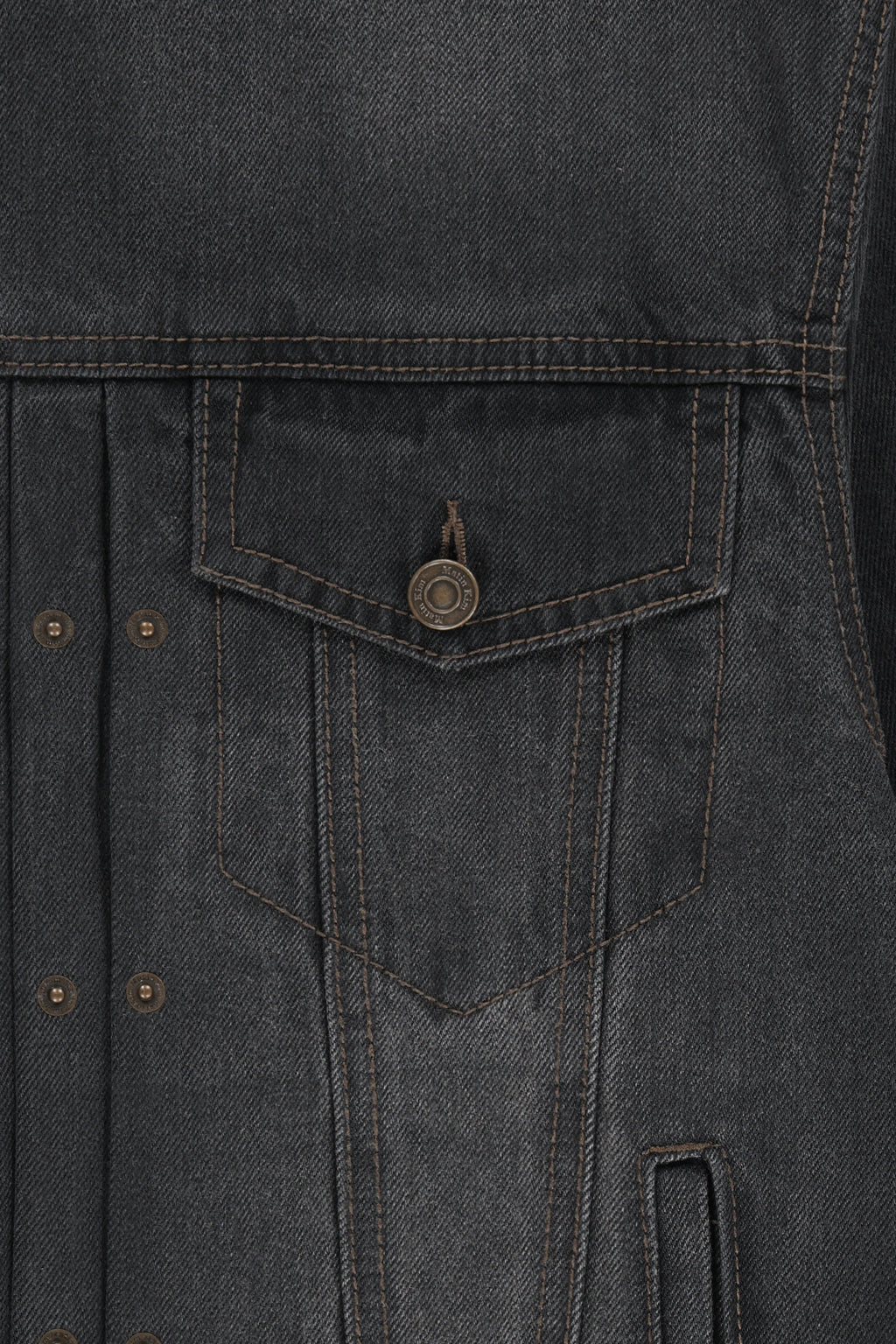 Matin Kim - Western Panel Hooded Denim Jumper (Black) product image 4 | TRAB K-Fashion Australia