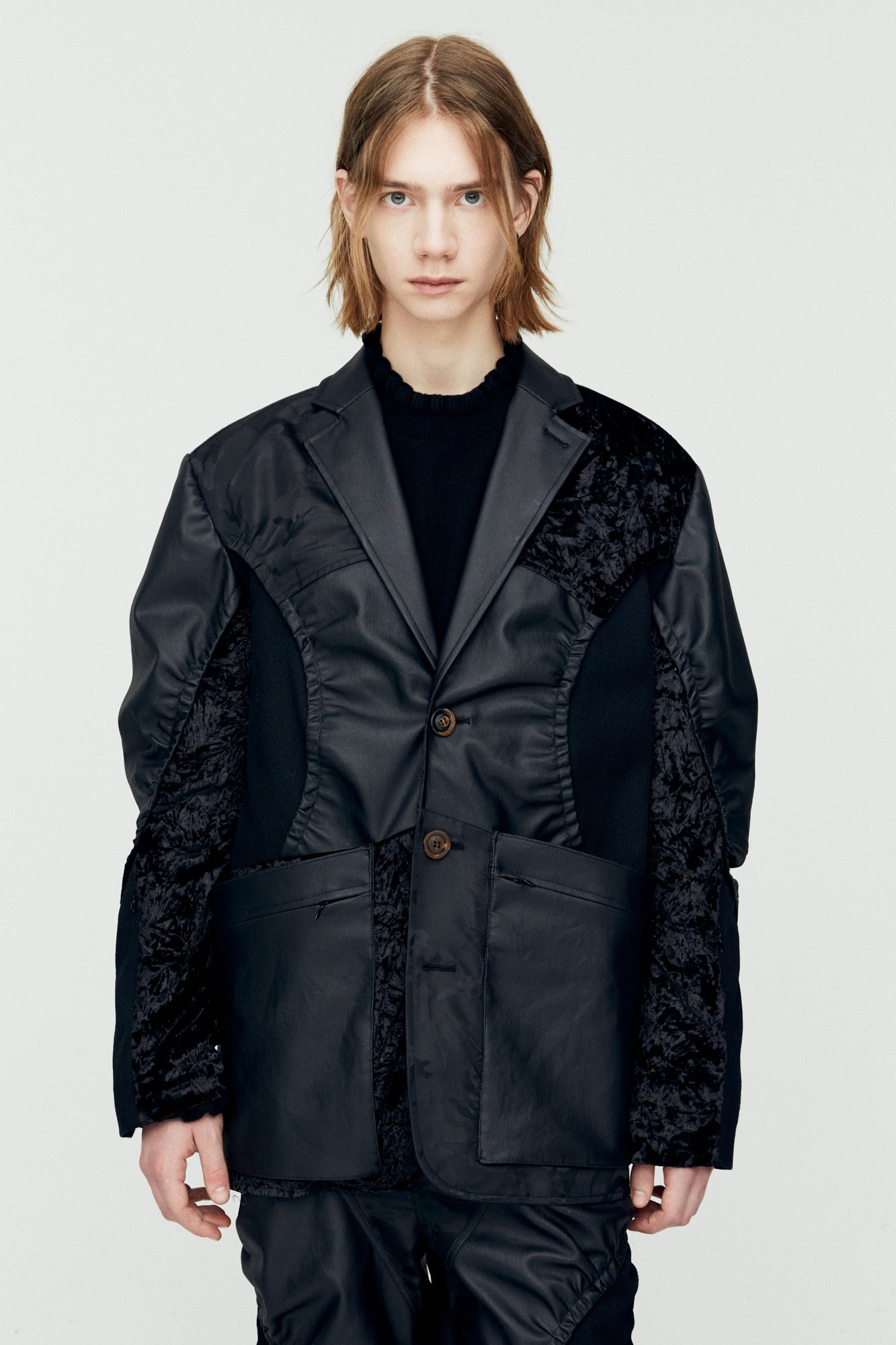 Andersson Bell - Flight Mix Jacket (Black) product image 1 | TRAB K-Fashion Australia
