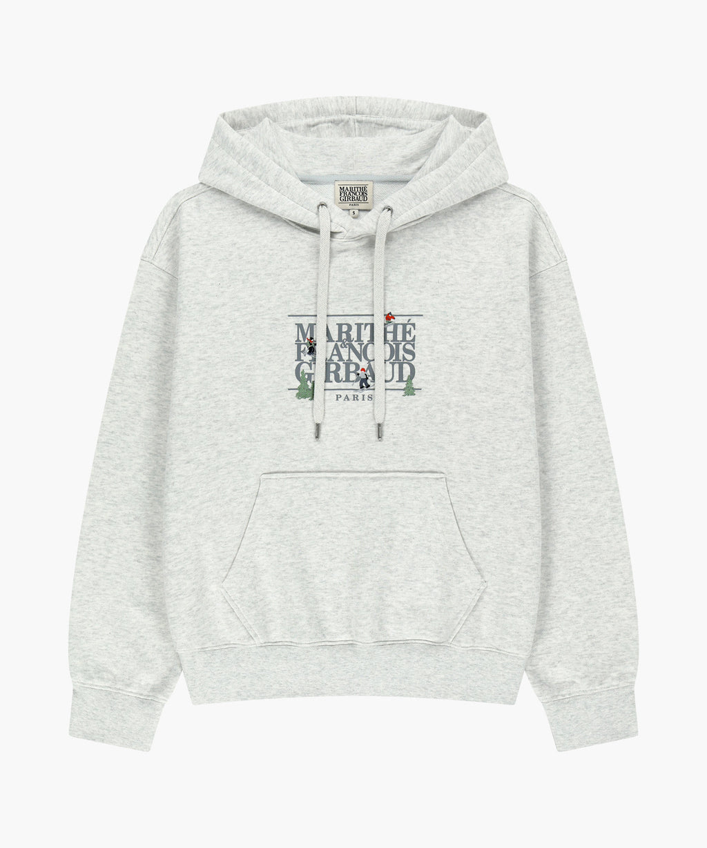 Marithe & Francois Girbaud - Alpes Classic Logo Oversized Hoodie (brushed) (Light Heather Gray) product image 5 | TRAB K-Fashion Australia