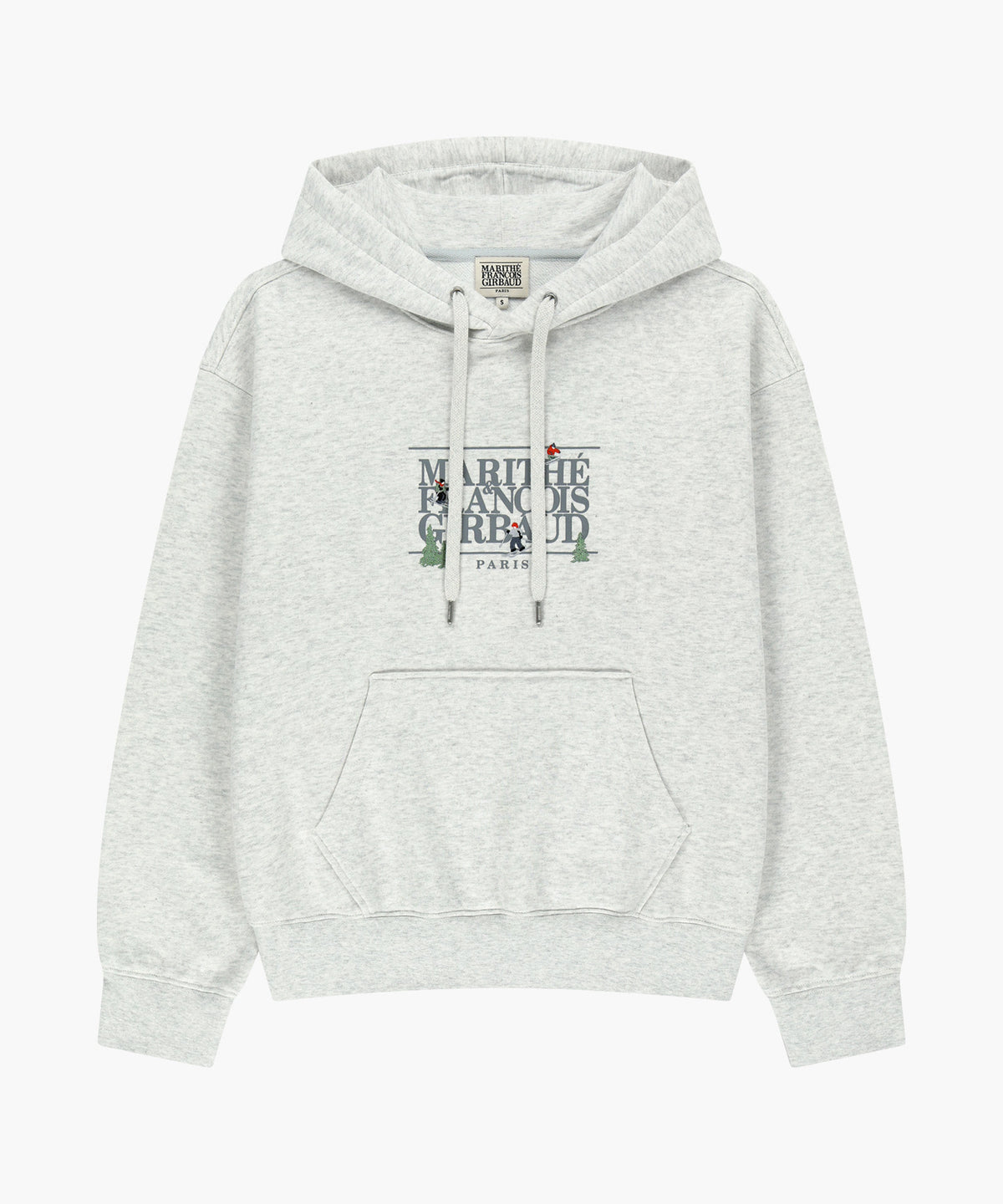 Marithe & Francois Girbaud - Alpes Classic Logo Oversized Hoodie (brushed) (Light Heather Gray) product image 5 | TRAB K-Fashion Australia