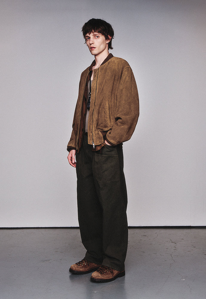 Art if acts - Garment Washed Suede Blouson (Taupe) product image 2 | TRAB K-Fashion Australia