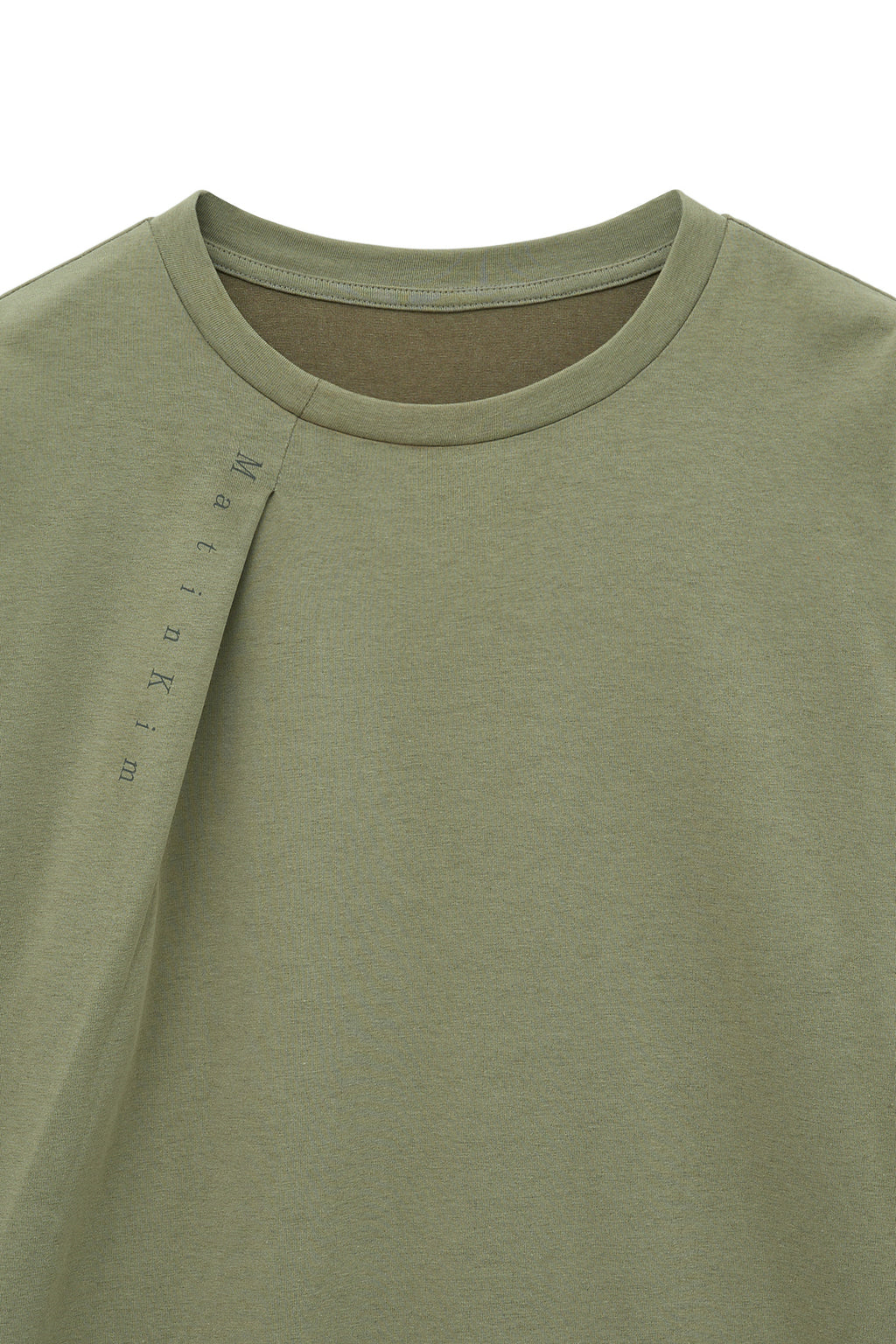 Matin Kim - Tuck Point Long Sleeve Top (Light Khaki) product image 3 | TRAB K-Fashion Australia