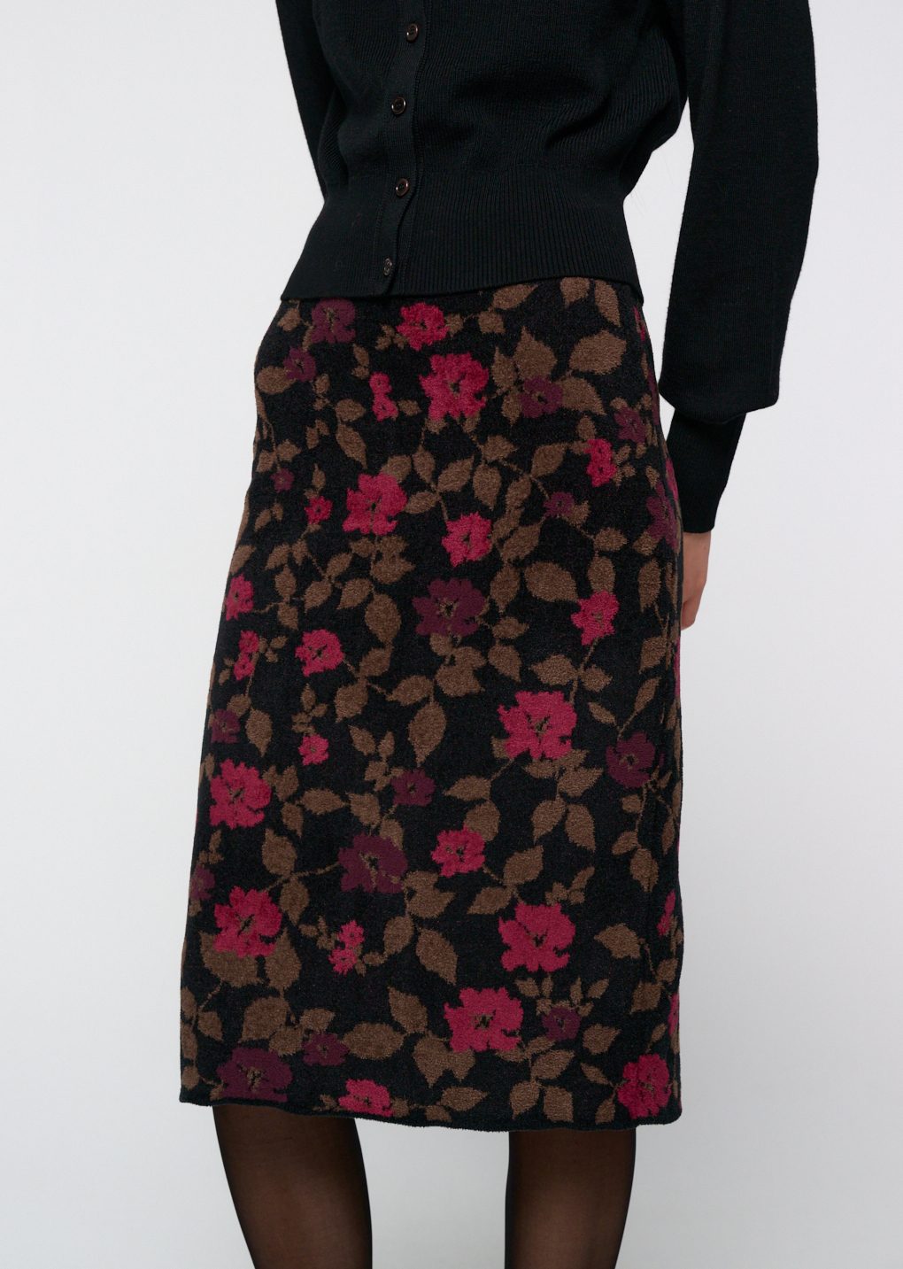 Amomento - Floral jacquard skirt (Black) product image 5 | TRAB K-Fashion Australia